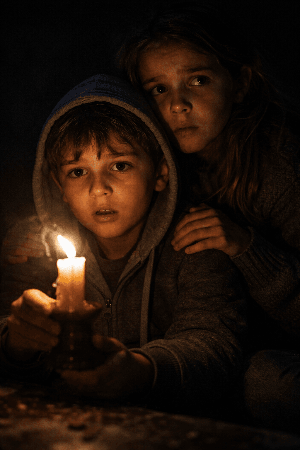 Дитина бiля свiчки